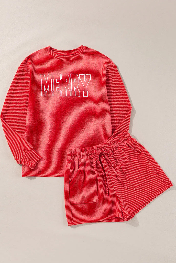 Ensemble noir sweat & short "Merry" - Confort et style festif Perfectelena