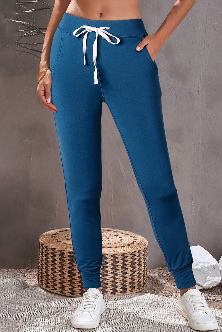 Pantalon de jogging avec poches et cordon de serrage à la taille Perfectelena