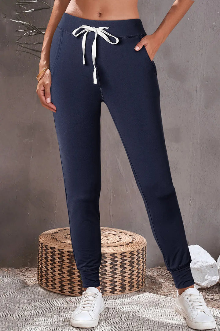 Pantalon de jogging avec poches et cordon de serrage à la taille Perfectelena