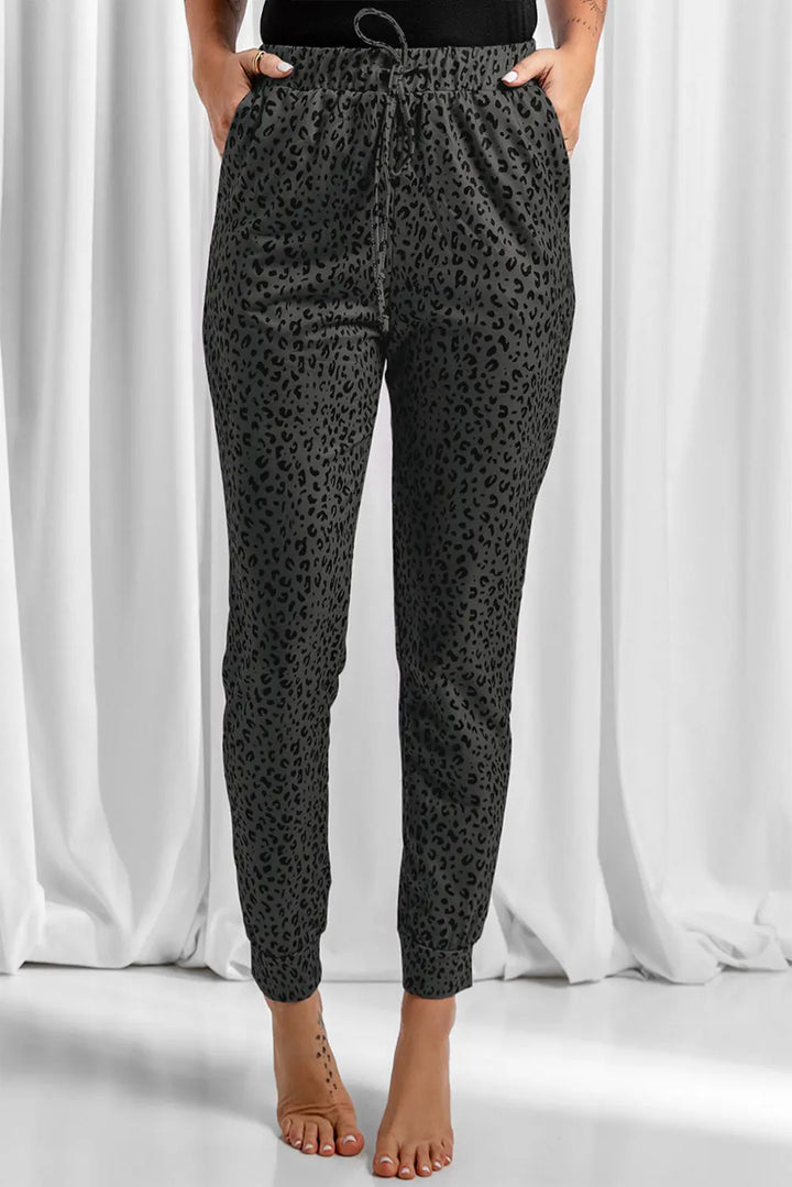 Pantalon de jogging léopard noir Breezy Perfectelena